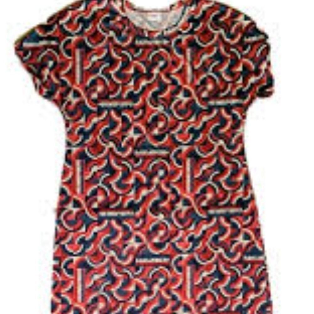 Lularoe Americana Maria Dress NWT Size small Red White Blue vintage circles